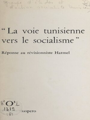 cover image of À propos d'une voie tunisienne vers le socialisme